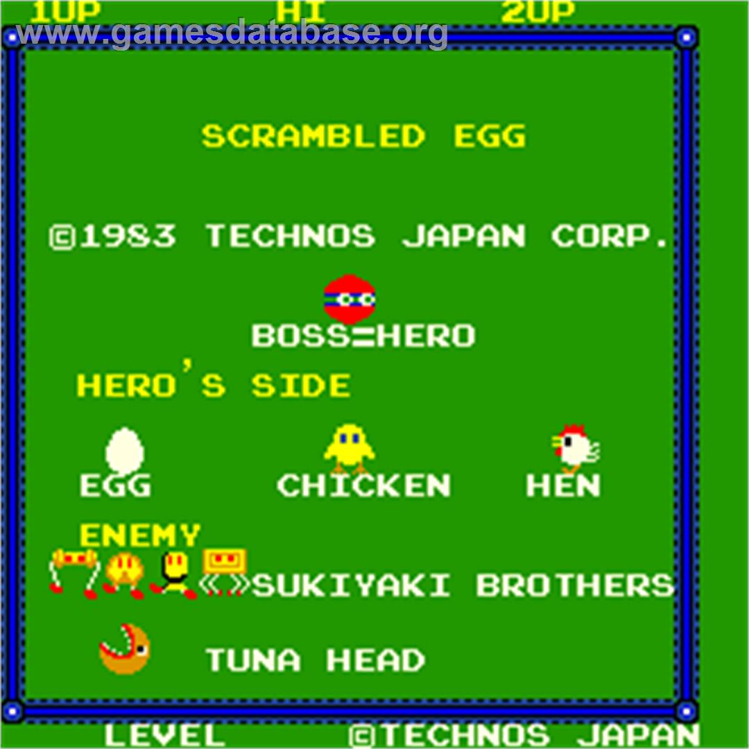 Scrambled Egg - Arcade - Artwork - Title Screen