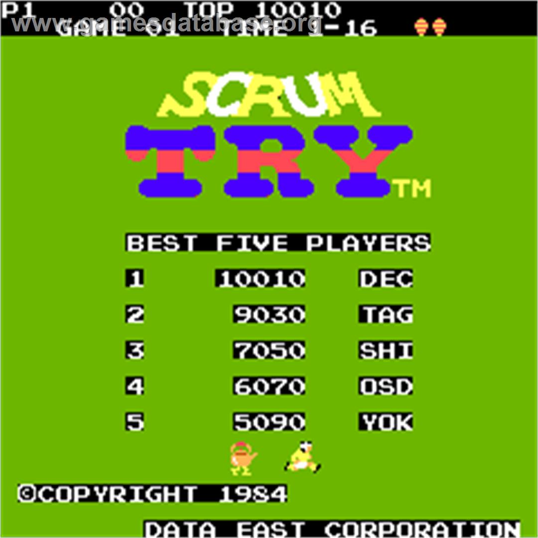 Scrum Try - Arcade - Artwork - Title Screen