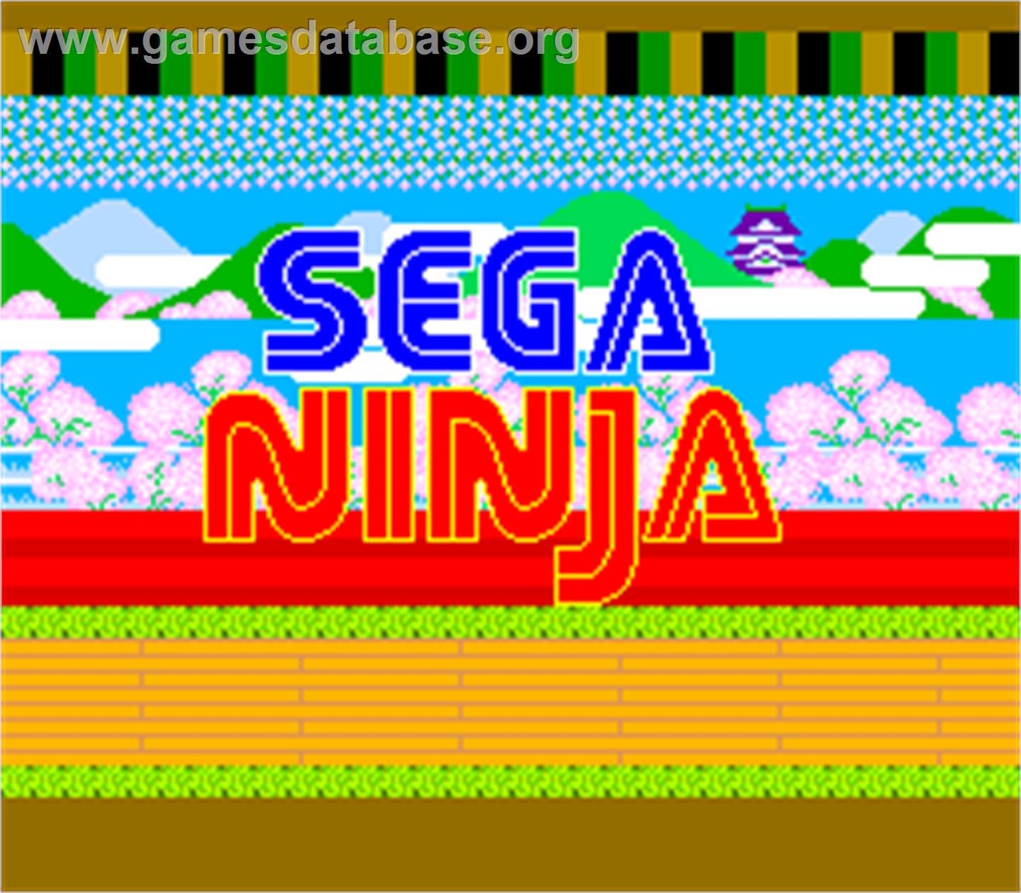 Sega Ninja - Arcade - Artwork - Title Screen