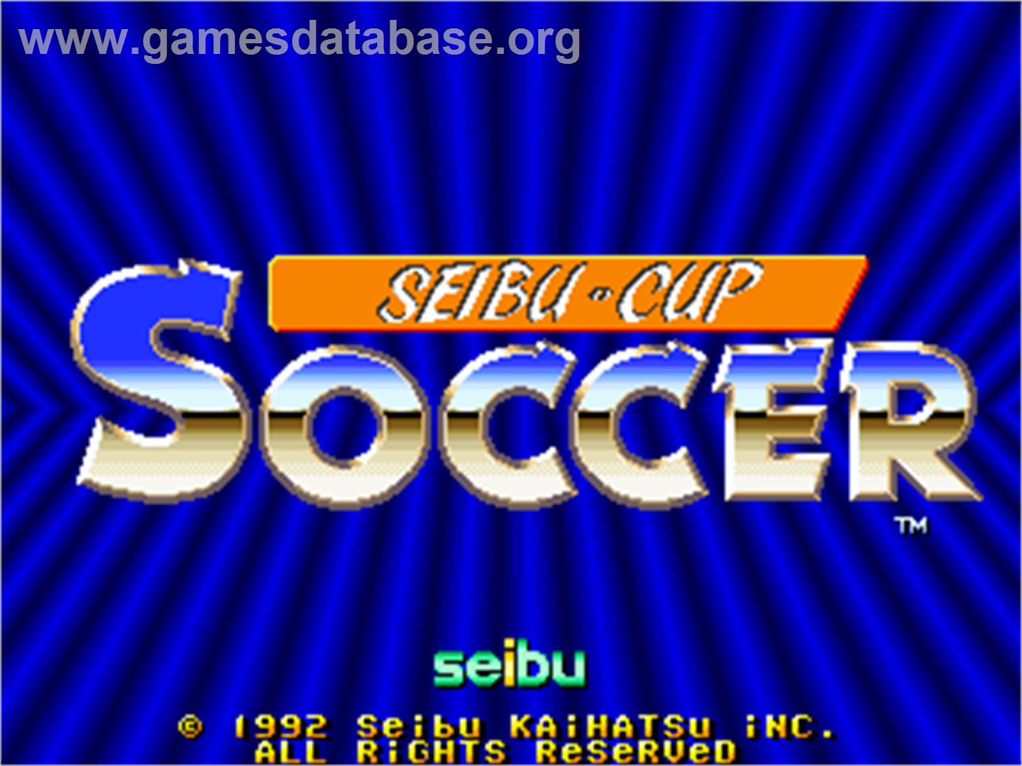 Seibu Cup Soccer - Arcade - Artwork - Title Screen