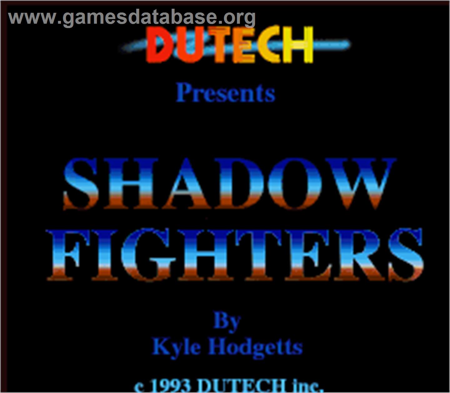 Shadow Fighters - Arcade - Artwork - Title Screen