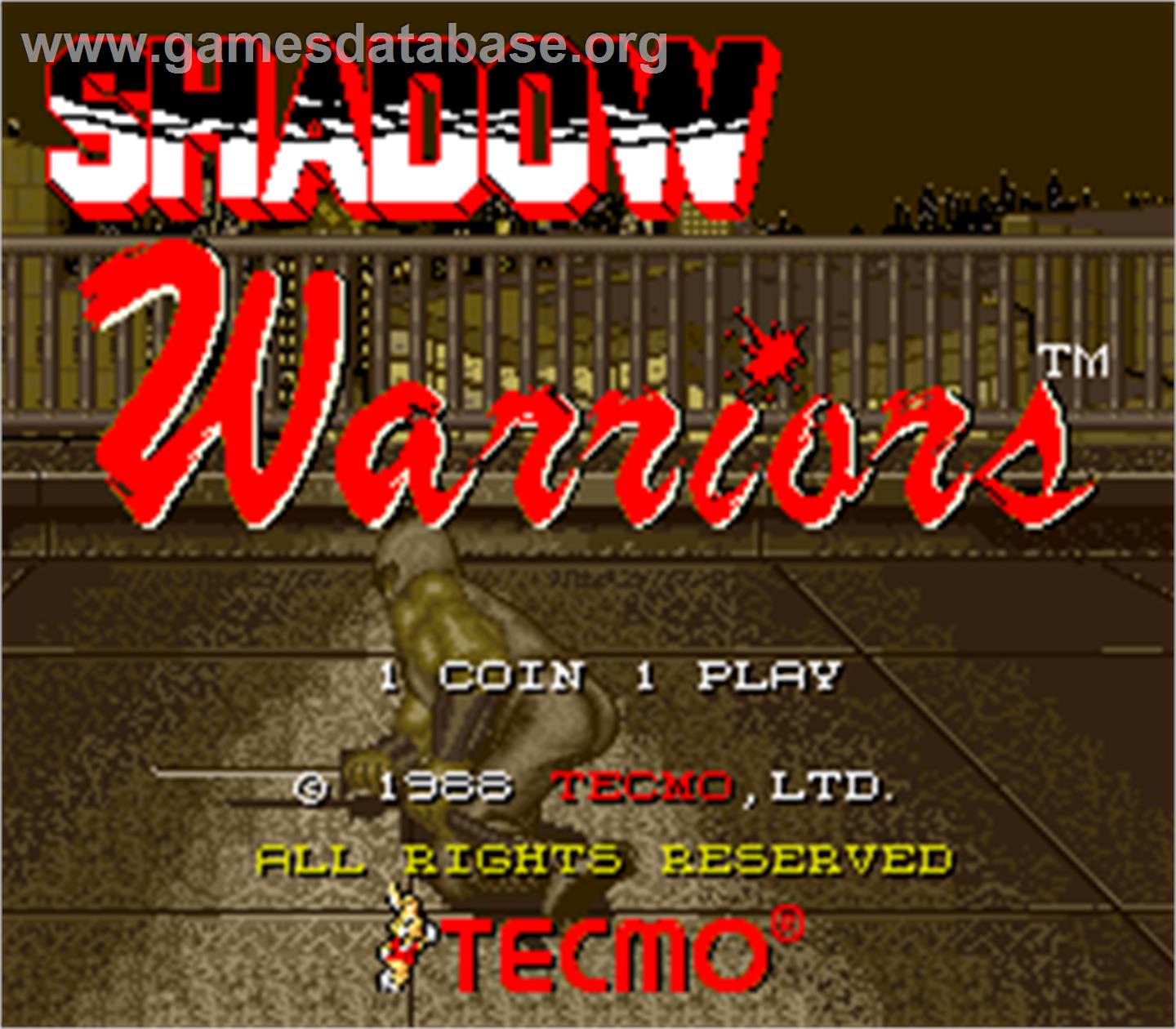 Shadow Warriors - Arcade - Artwork - Title Screen