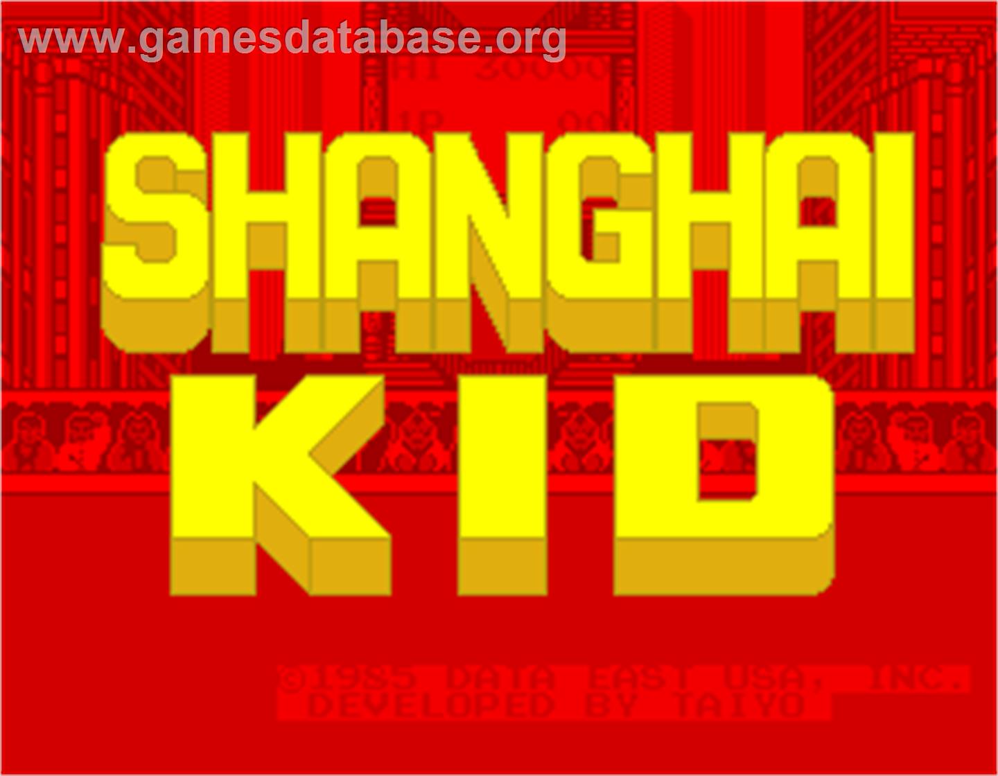 Shanghai Kid - Arcade - Artwork - Title Screen
