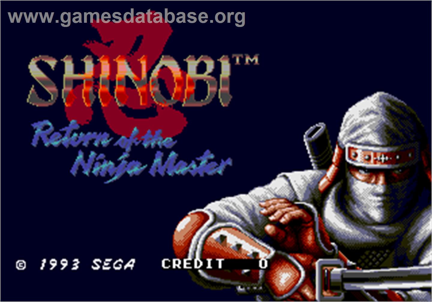 Shinobi III - Arcade - Artwork - Title Screen