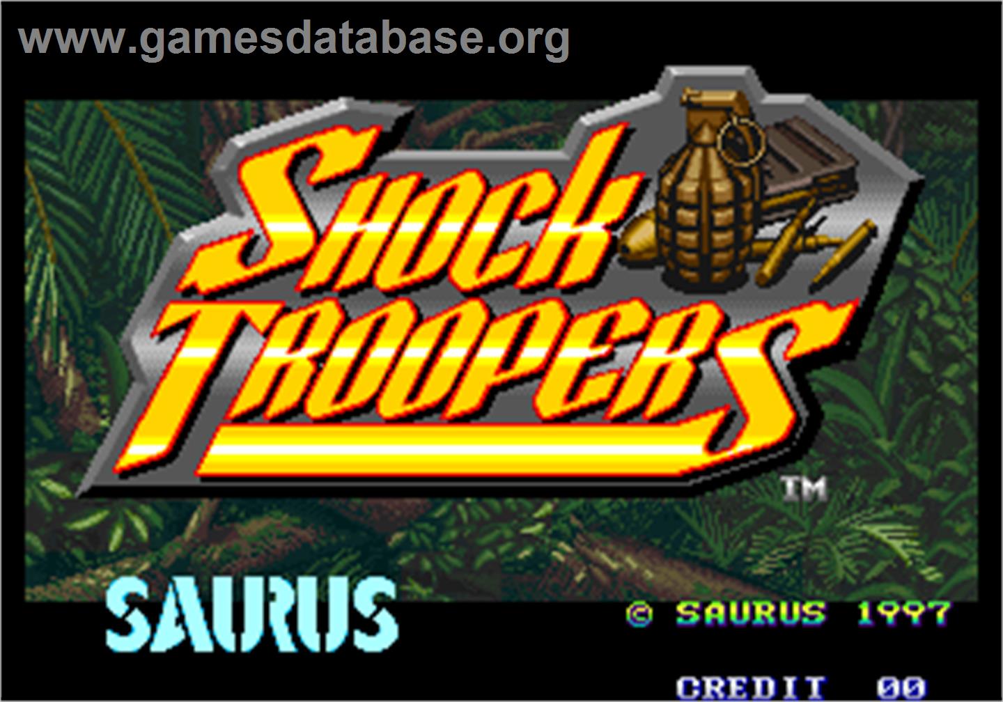 Shock Troopers - Arcade - Artwork - Title Screen