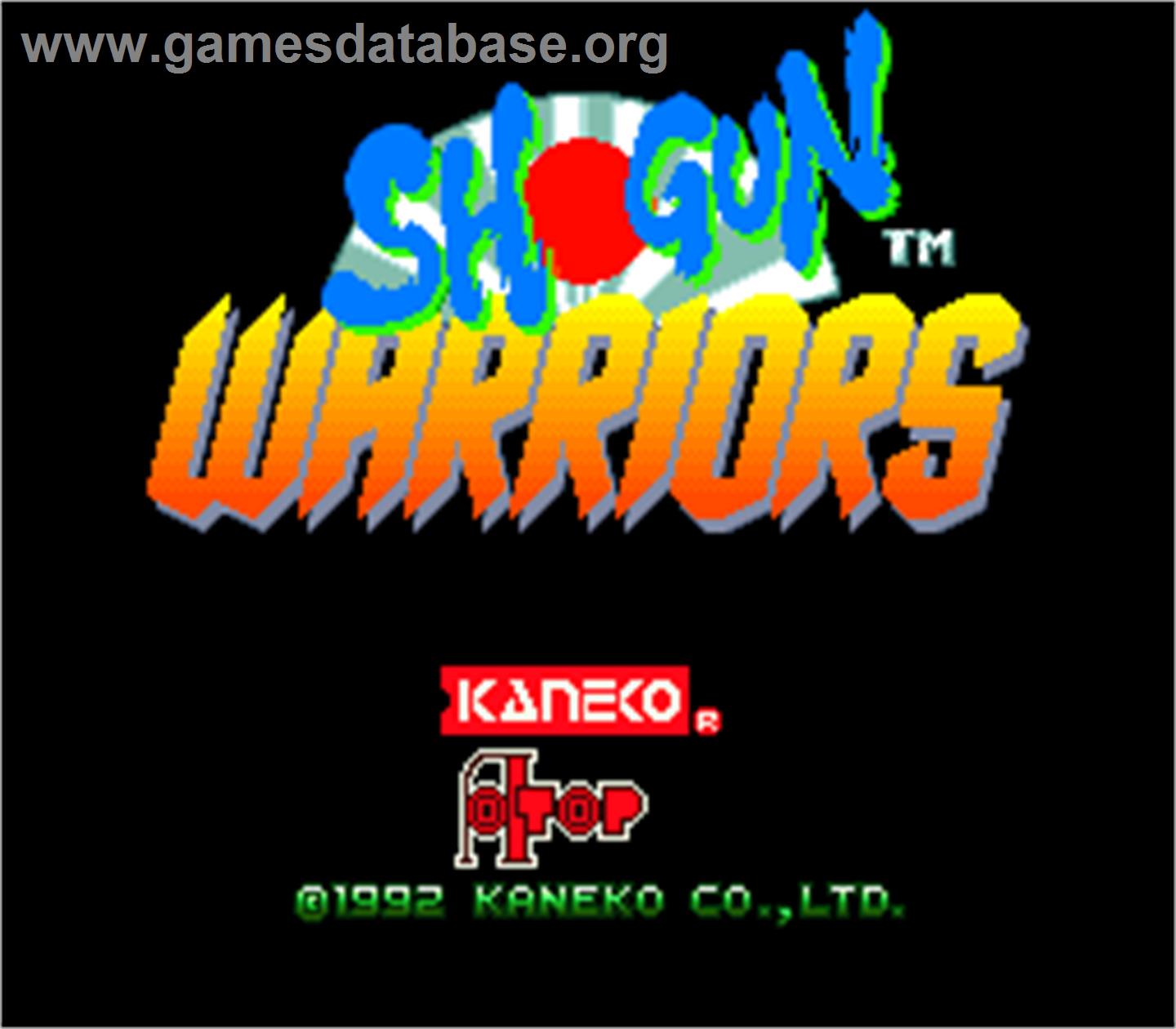Shogun Warriors - Arcade - Artwork - Title Screen