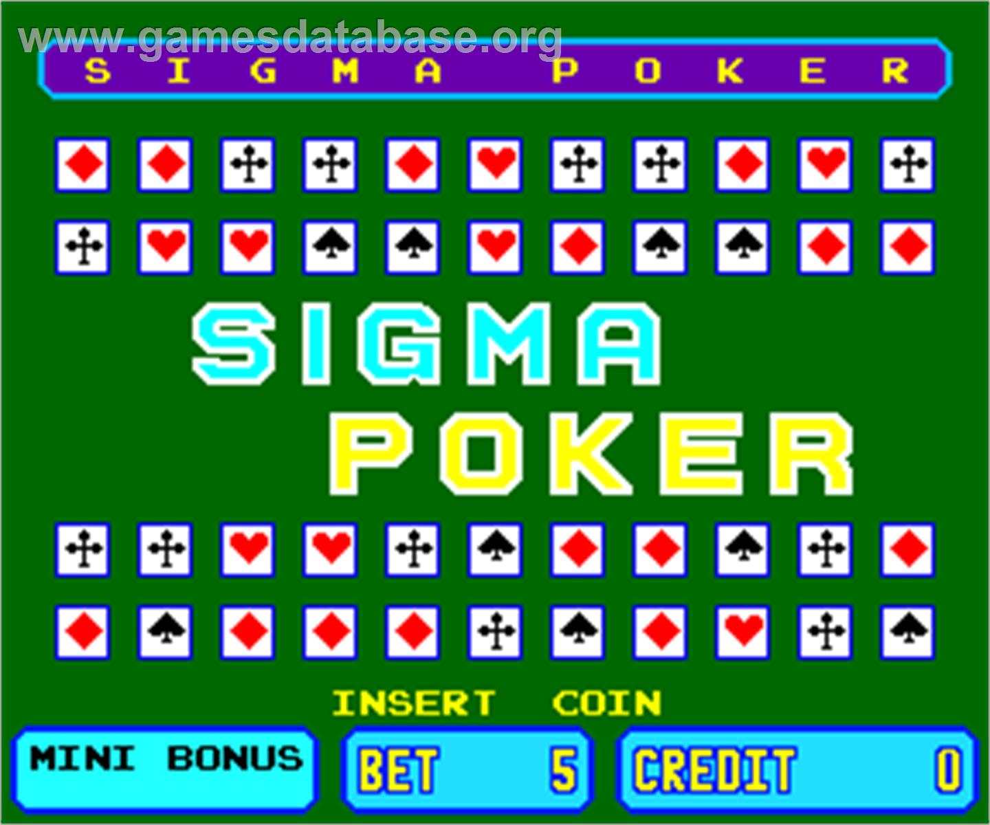 Sigma Poker - Arcade - Artwork - Title Screen