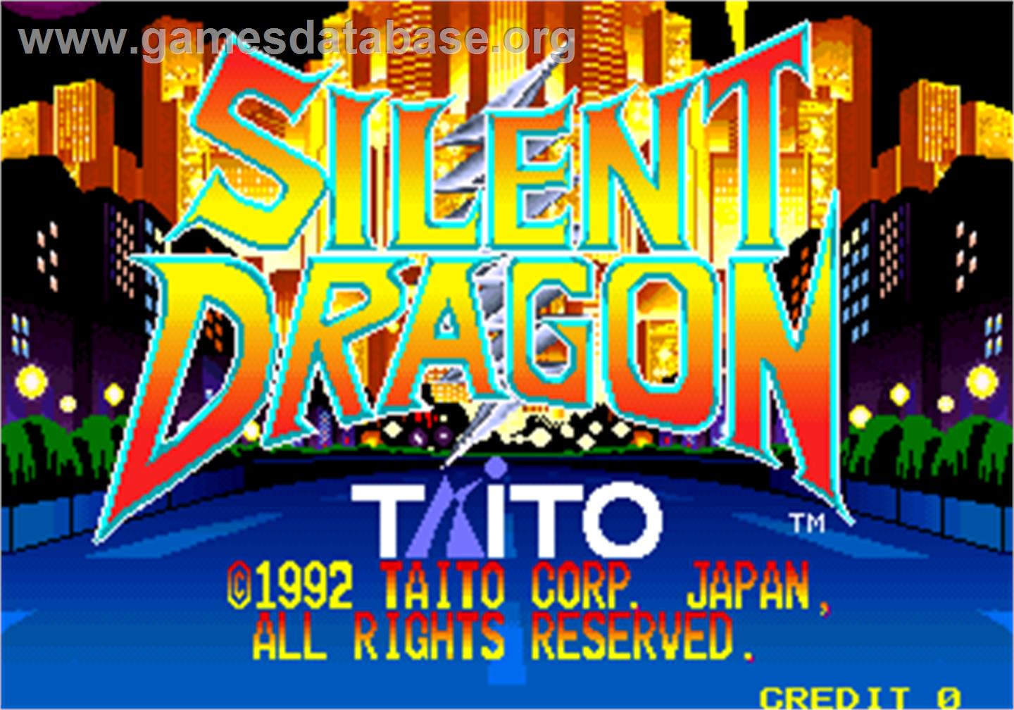 Silent Dragon - Arcade - Artwork - Title Screen