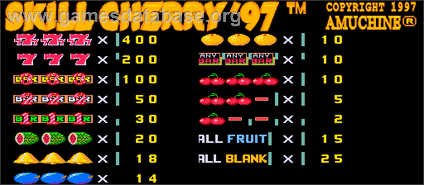 Skill Cherry '97 - Arcade - Artwork - Title Screen