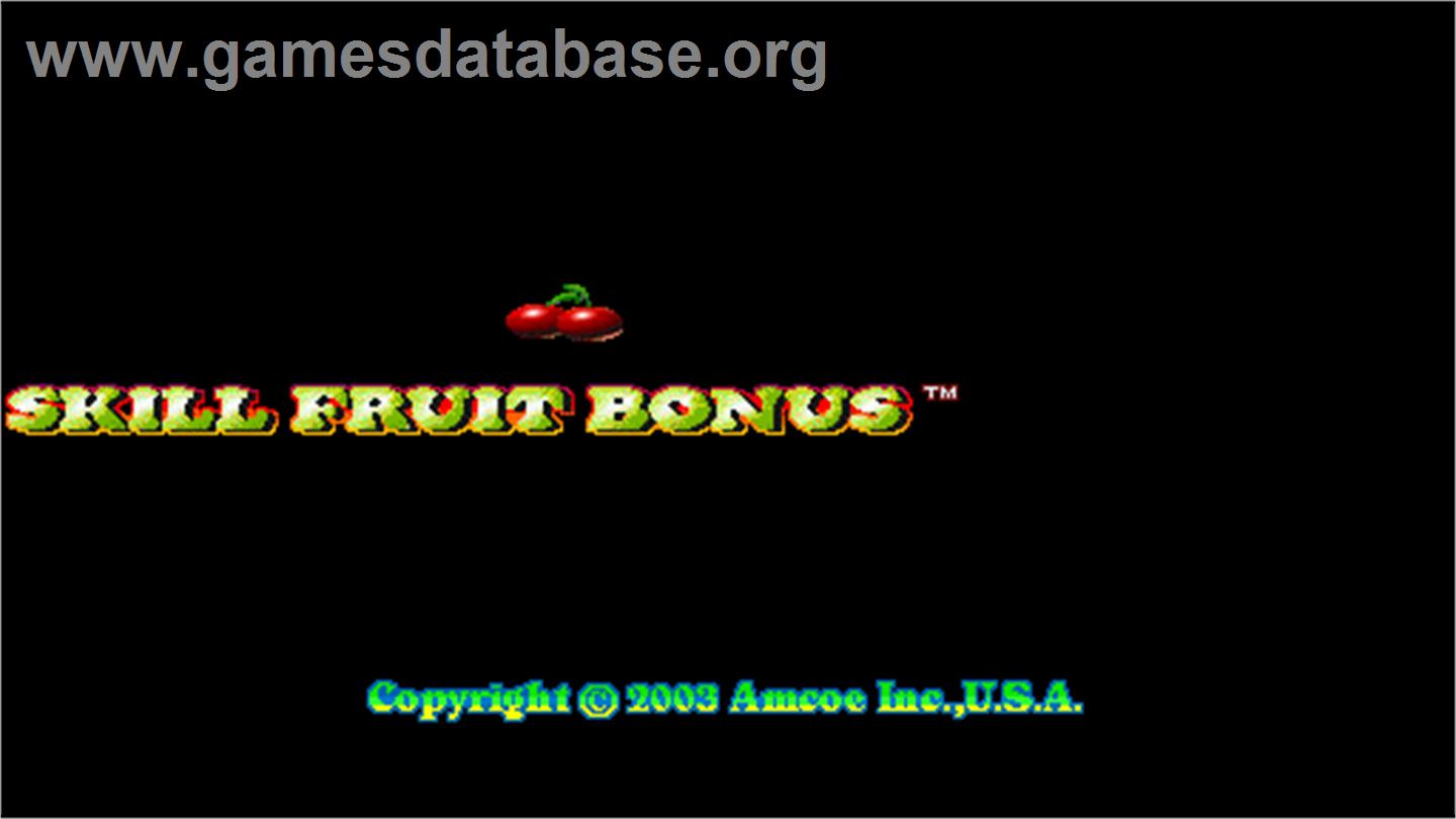 Skill Fruit Bonus - Arcade - Artwork - Title Screen