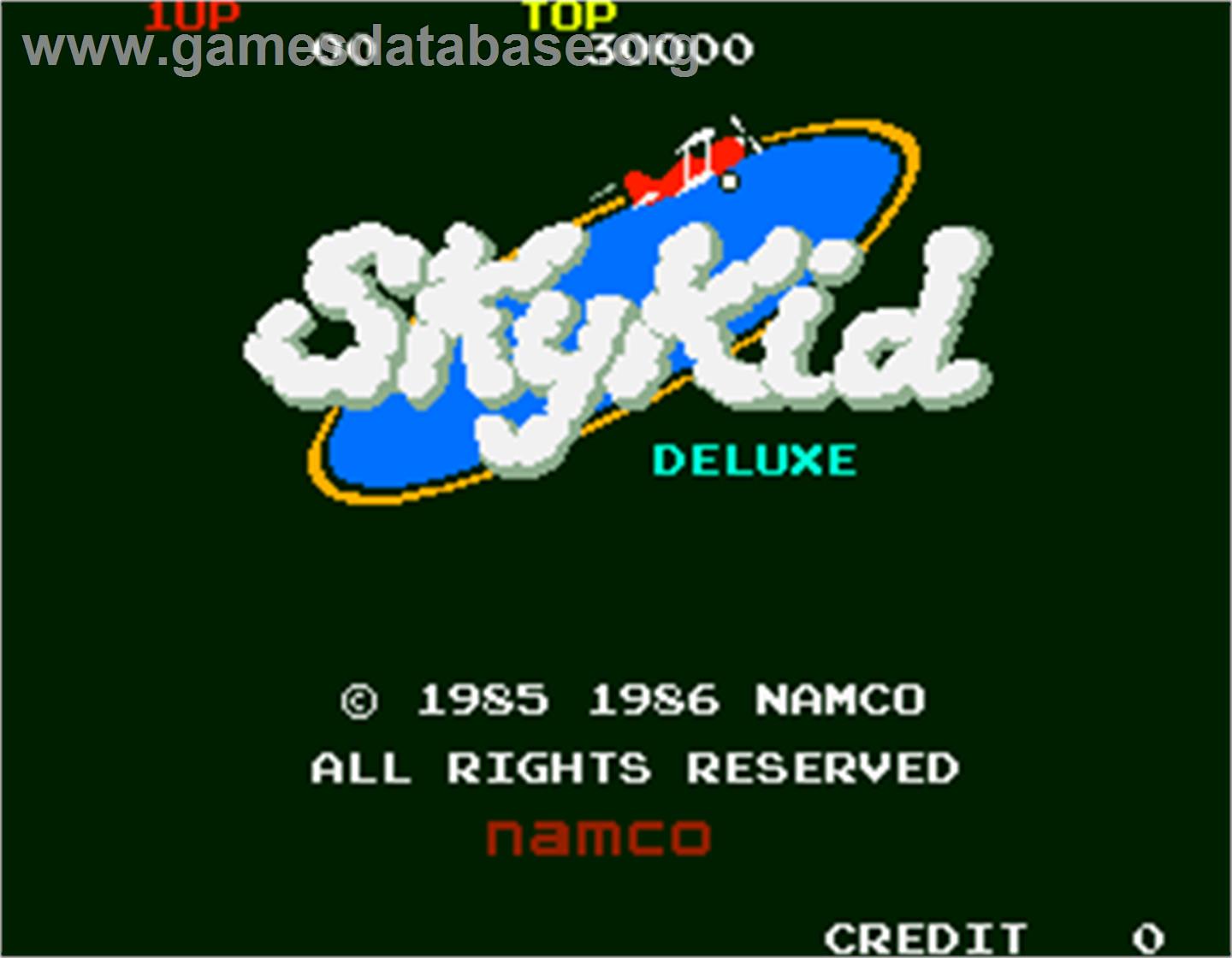 Sky Kid Deluxe - Arcade - Artwork - Title Screen