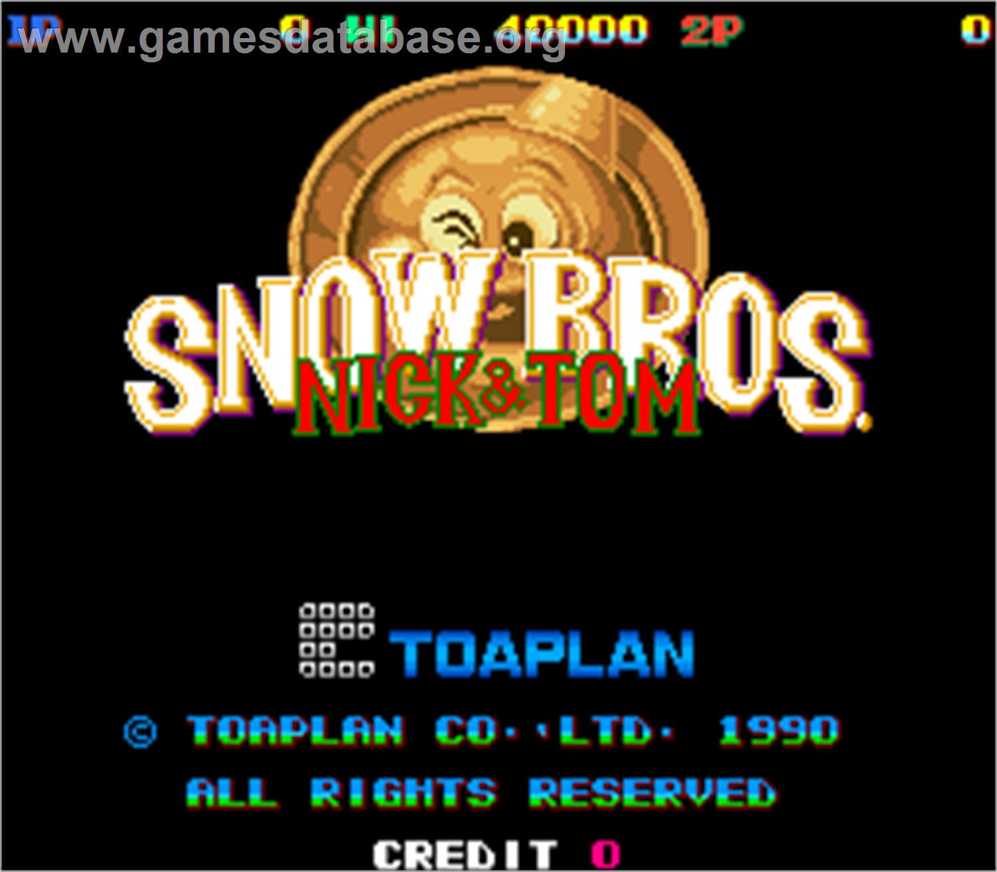 Snow Bros. - Nick & Tom - Arcade - Artwork - Title Screen