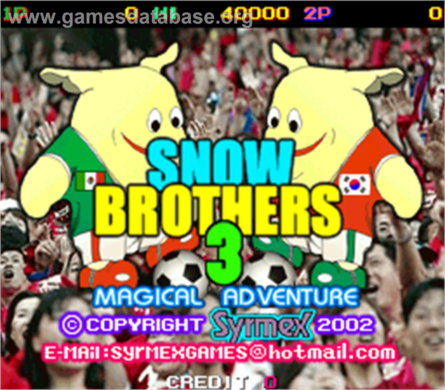 Snow Brothers 3 - Magical Adventure - Arcade - Artwork - Title Screen