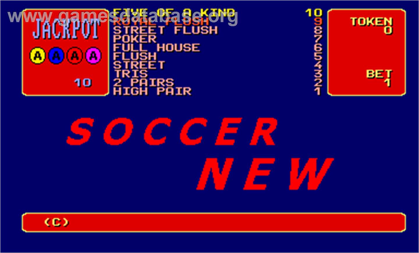 Soccer New - Arcade - Artwork - Title Screen