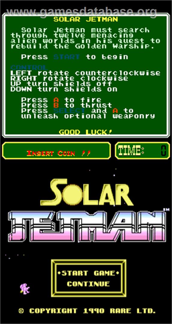 Solar Jetman - Arcade - Artwork - Title Screen