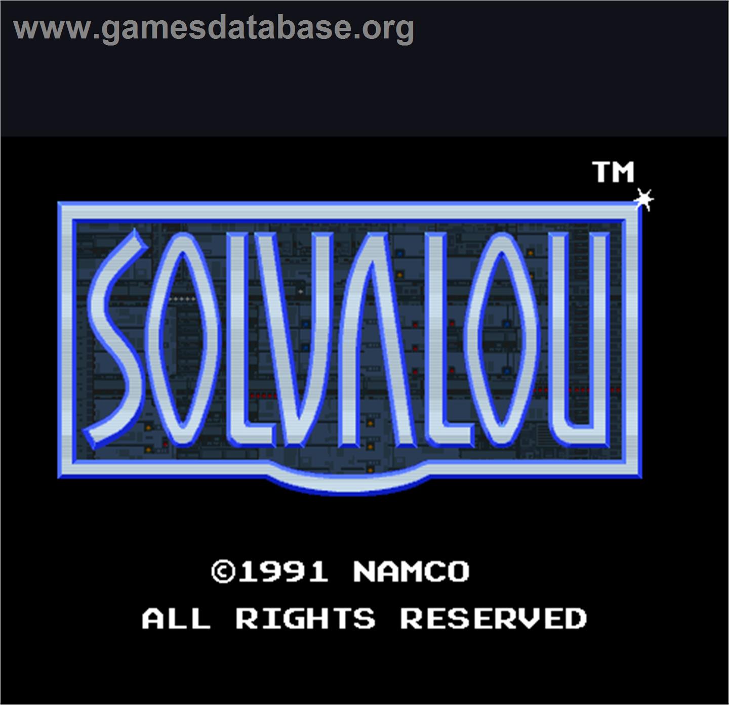 Solvalou - Arcade - Artwork - Title Screen