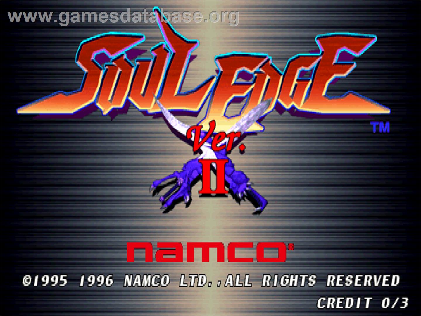Soul Edge Ver. II - Arcade - Artwork - Title Screen
