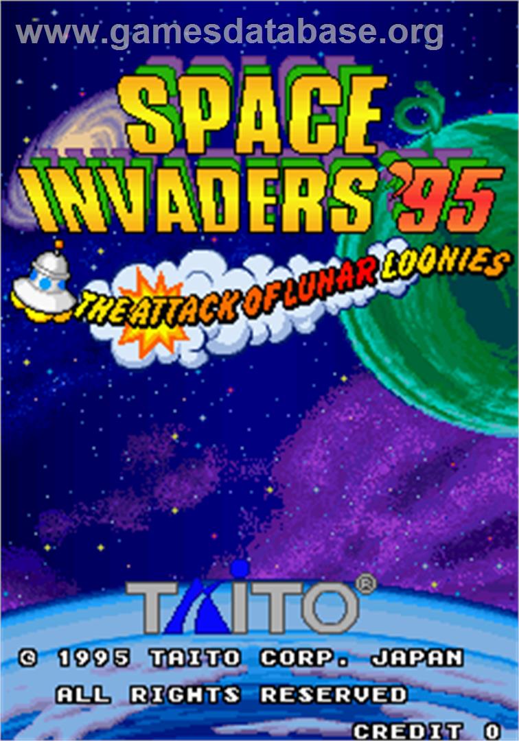 Space Invaders '95: The Attack Of Lunar Loonies - Arcade - Artwork - Title Screen