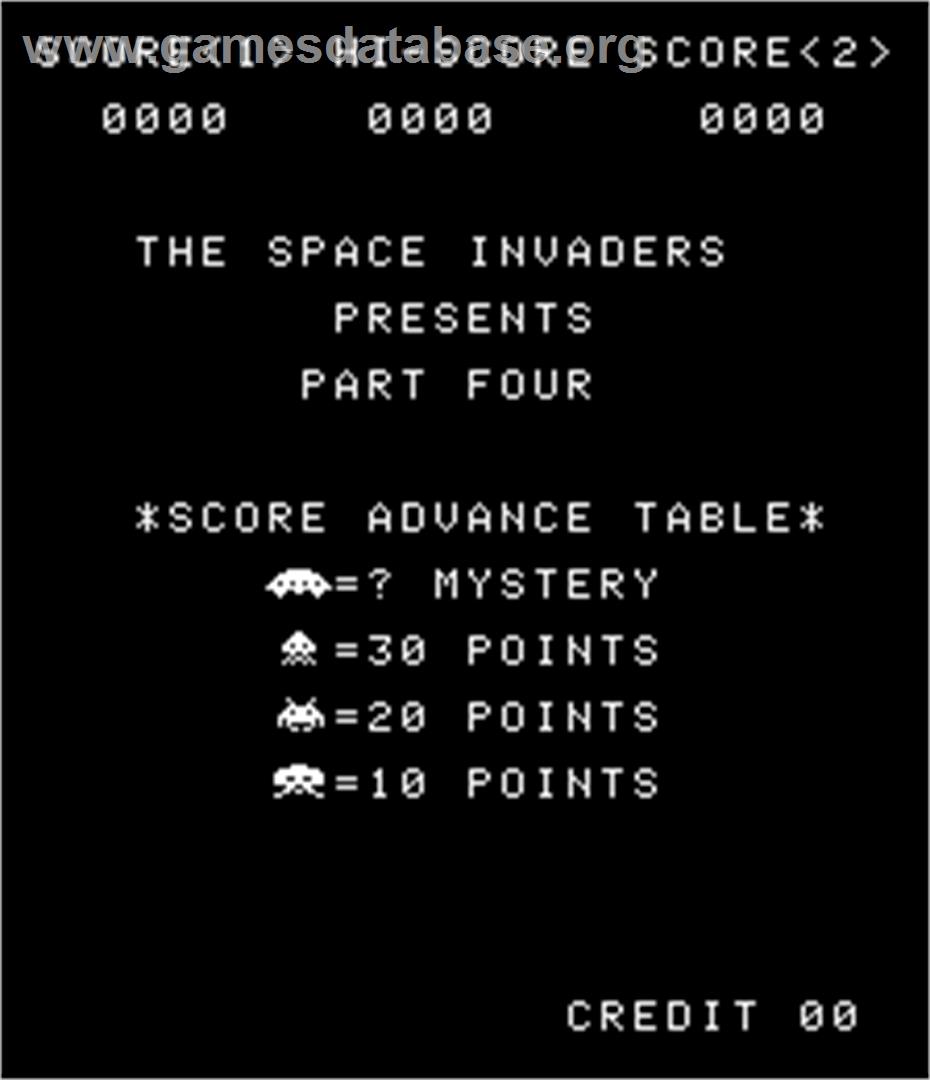 Space Invaders Part Four - Arcade - Artwork - Title Screen
