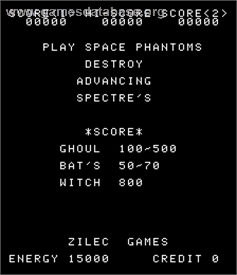 Space Phantoms - Arcade - Artwork - Title Screen
