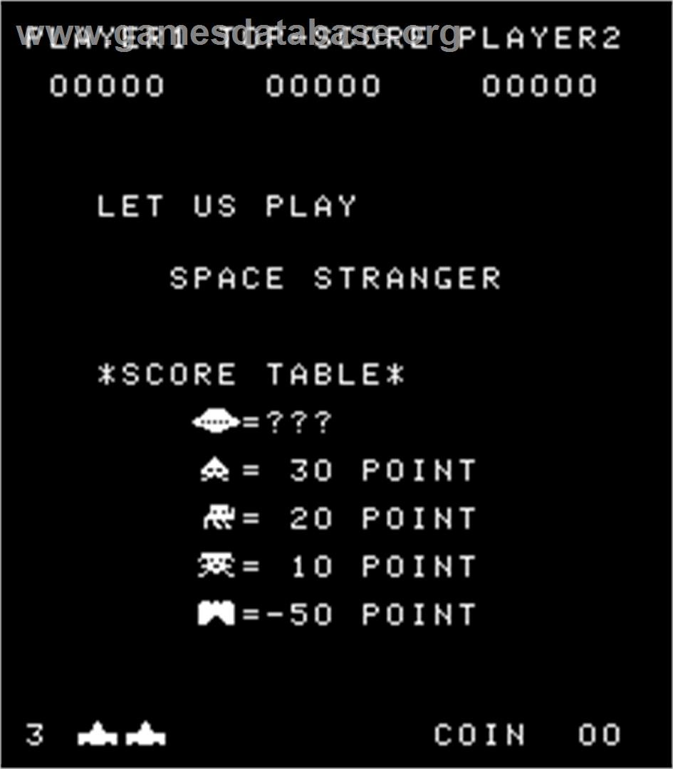 Space Stranger - Arcade - Artwork - Title Screen