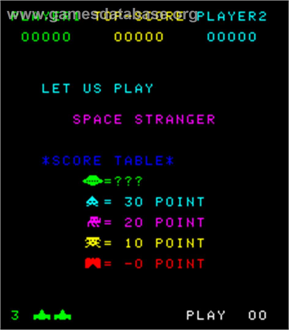 Space Stranger 2 - Arcade - Artwork - Title Screen