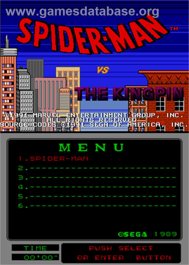 Spider-Man vs The Kingpin - Arcade - Artwork - Title Screen