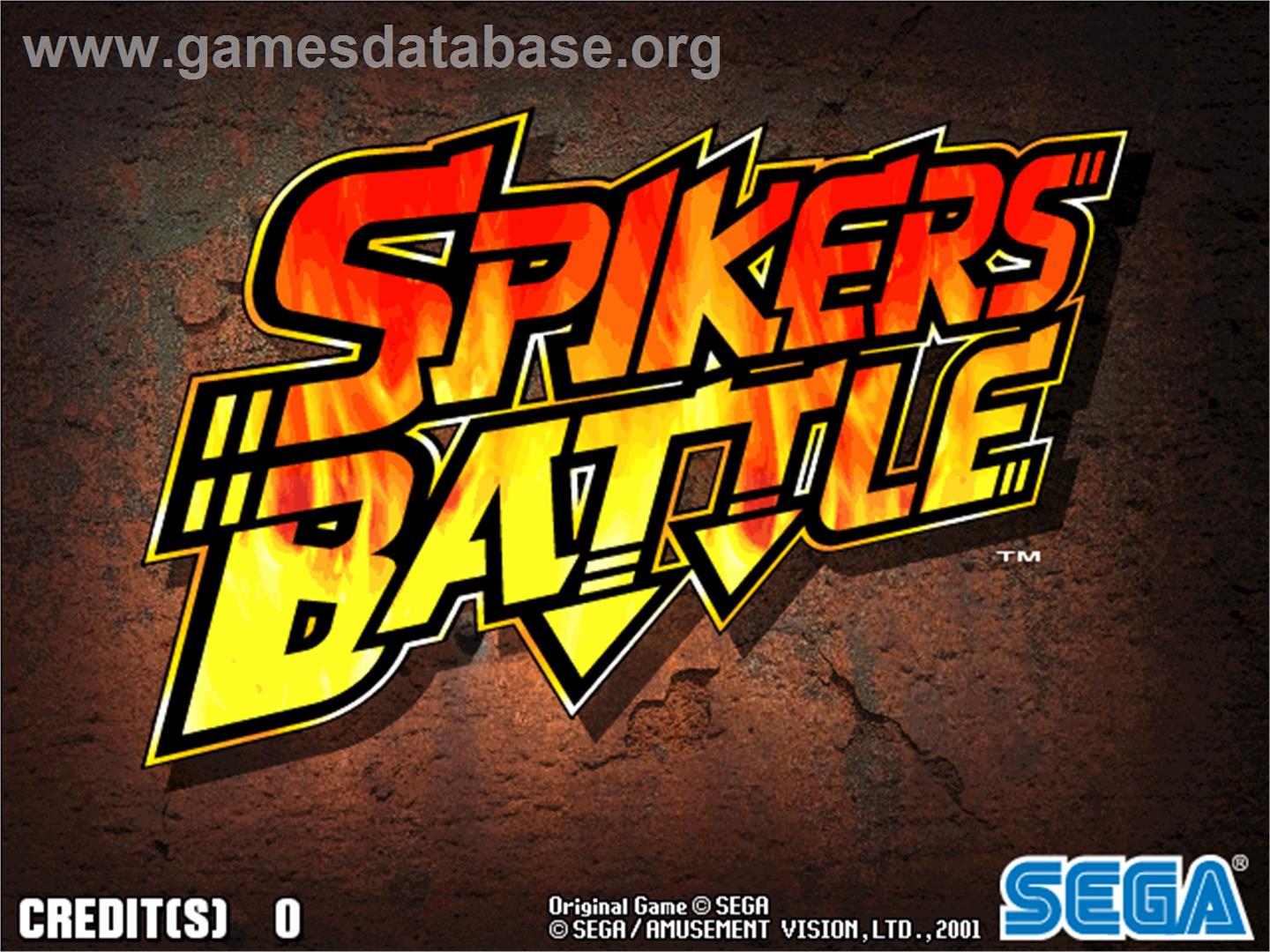 Spikers Battle - Arcade - Artwork - Title Screen