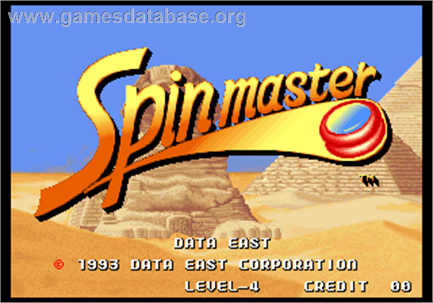 Spin Master / Miracle Adventure - Arcade - Artwork - Title Screen