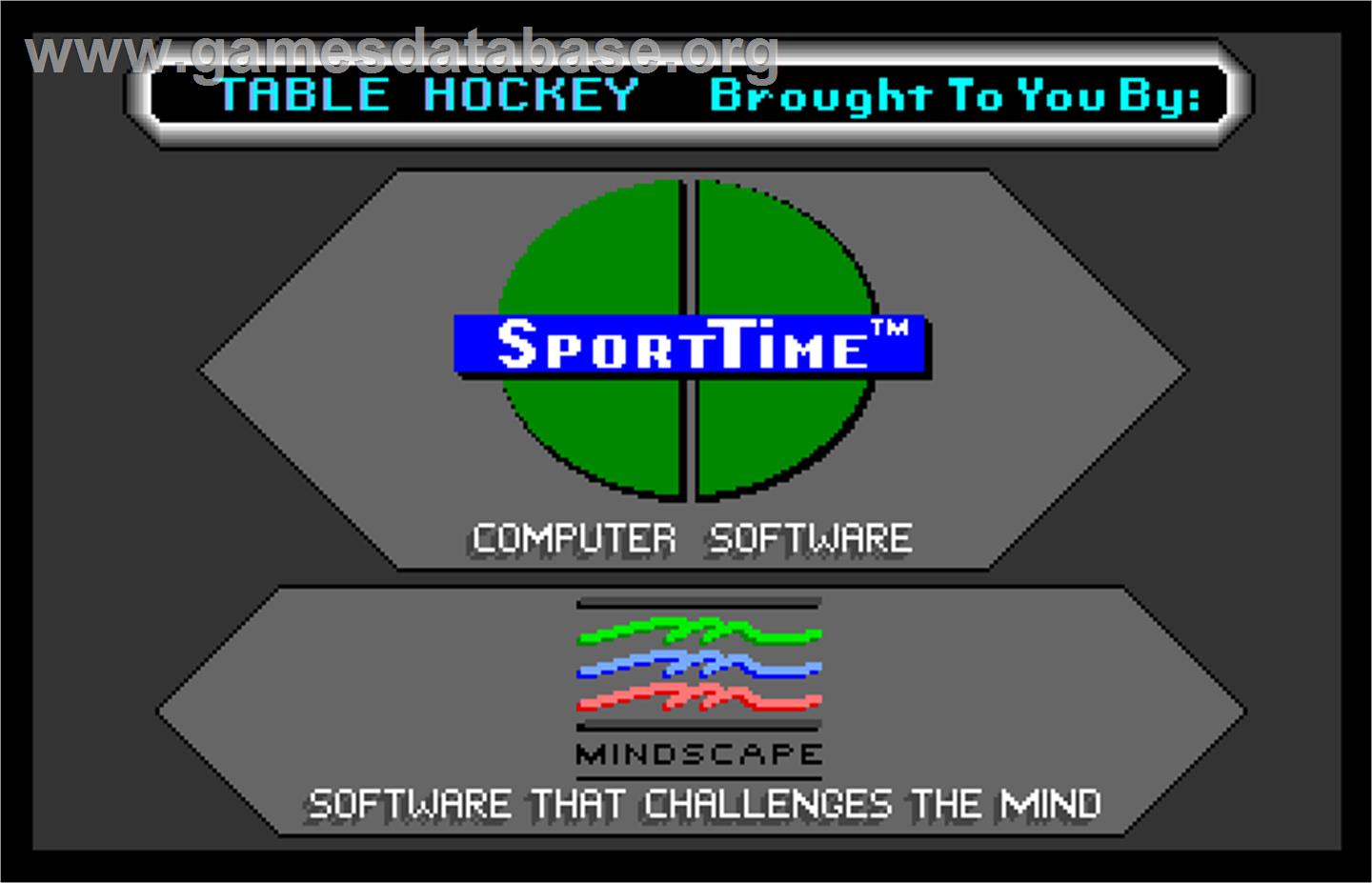SportTime Table Hockey - Arcade - Artwork - Title Screen