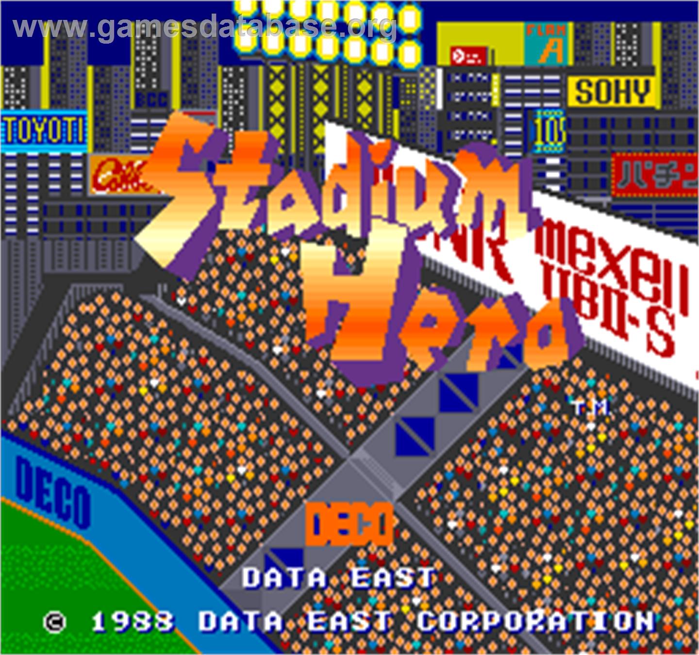 Stadium Hero - Arcade - Artwork - Title Screen