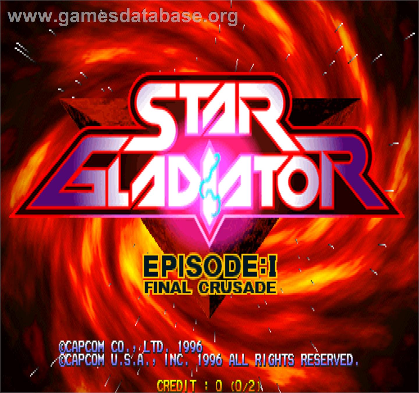 Star Gladiator - Arcade - Artwork - Title Screen