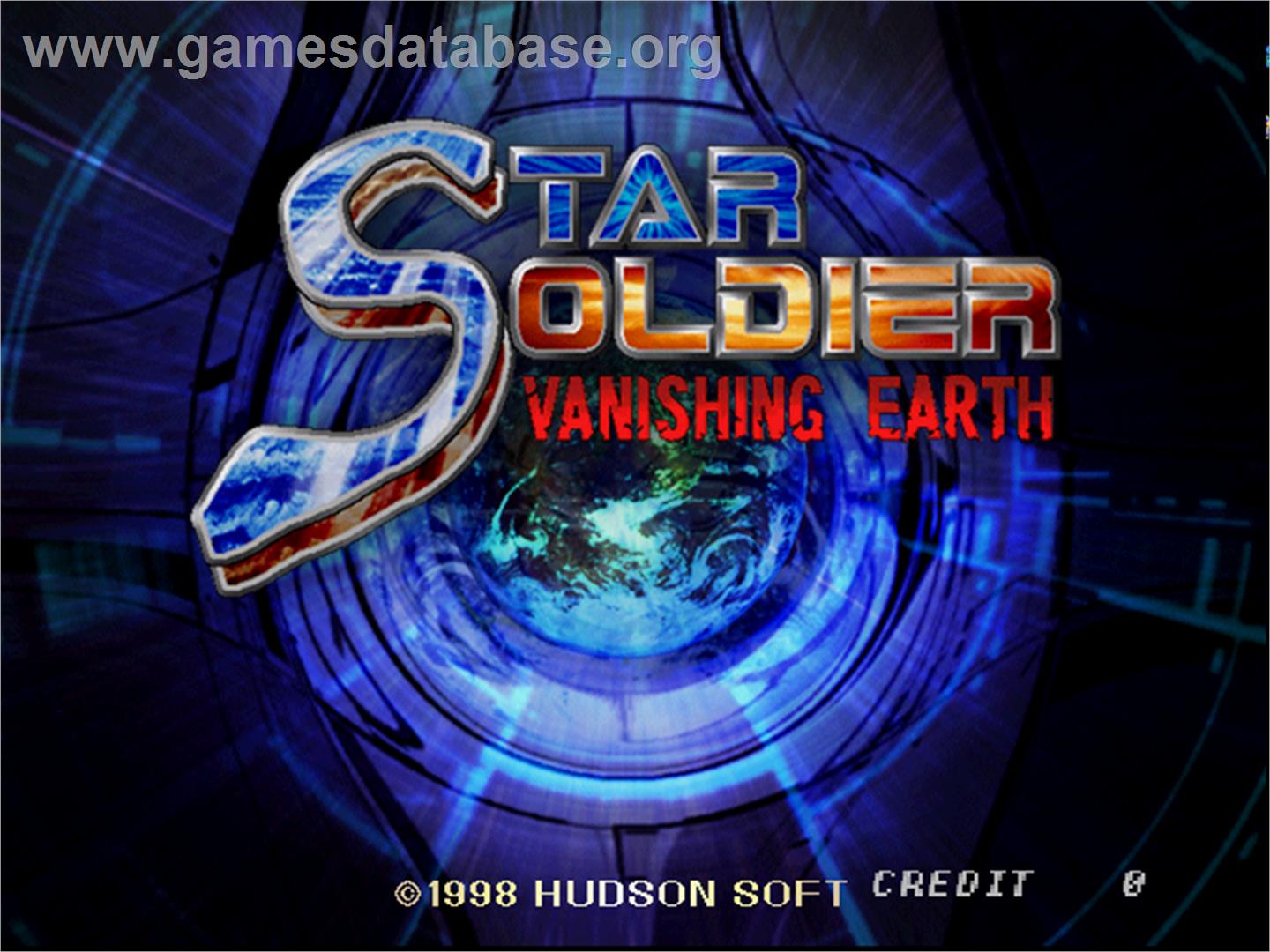 Star Soldier: Vanishing Earth - Arcade - Artwork - Title Screen