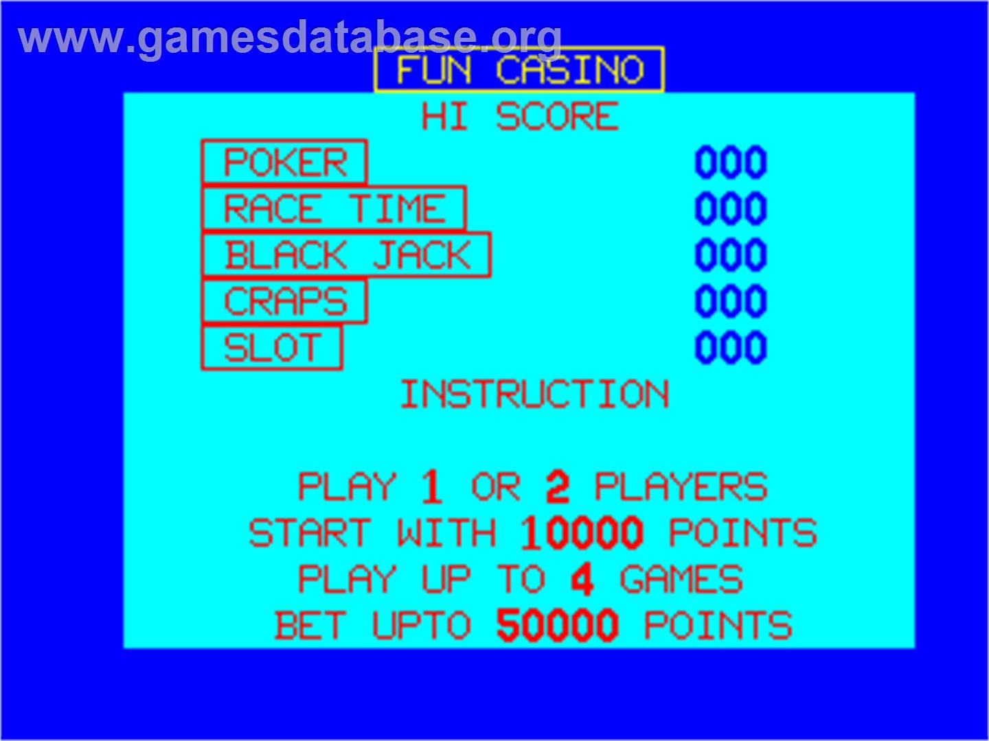 Status Fun Casino - Arcade - Artwork - Title Screen