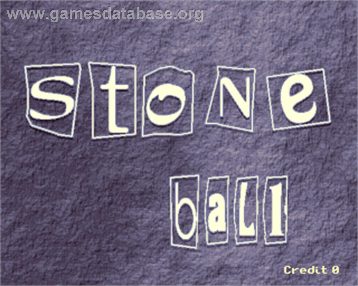 Stone Ball - Arcade - Artwork - Title Screen