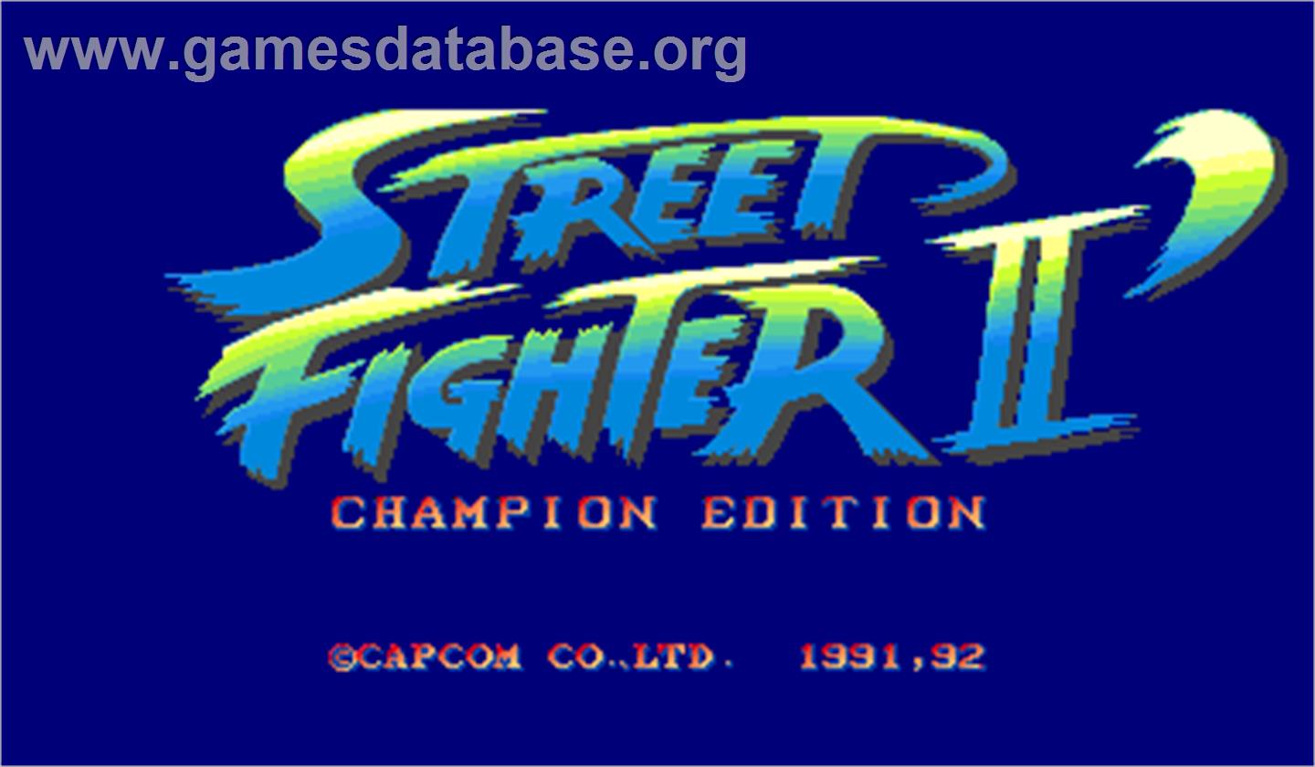 Street Fighter II': Champion Edition - Arcade - Artwork - Title Screen