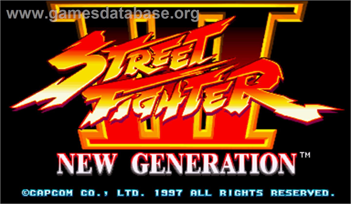 Street Fighter III: New Generation - Arcade - Artwork - Title Screen