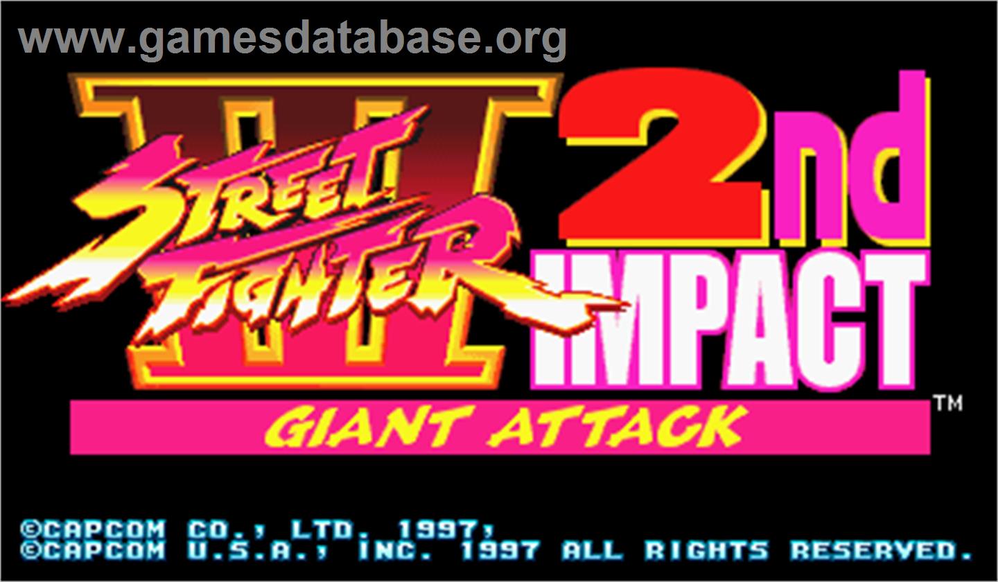 Street Fighter III 2nd Impact: Giant Attack - Arcade - Artwork - Title Screen