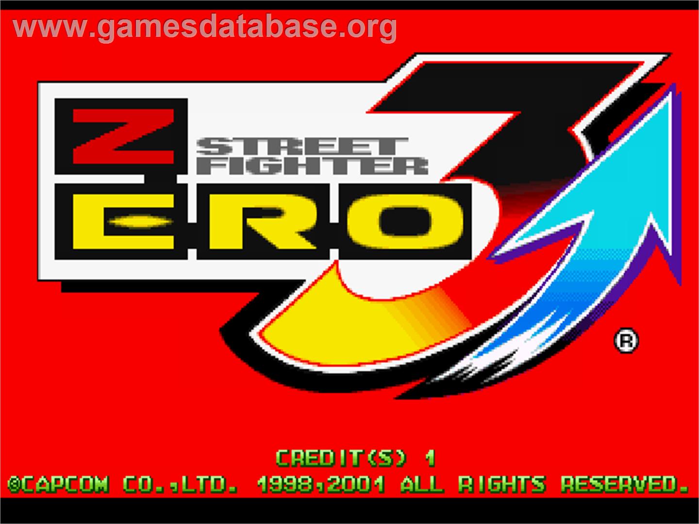 Street Fighter Zero 3 Upper - Arcade - Artwork - Title Screen