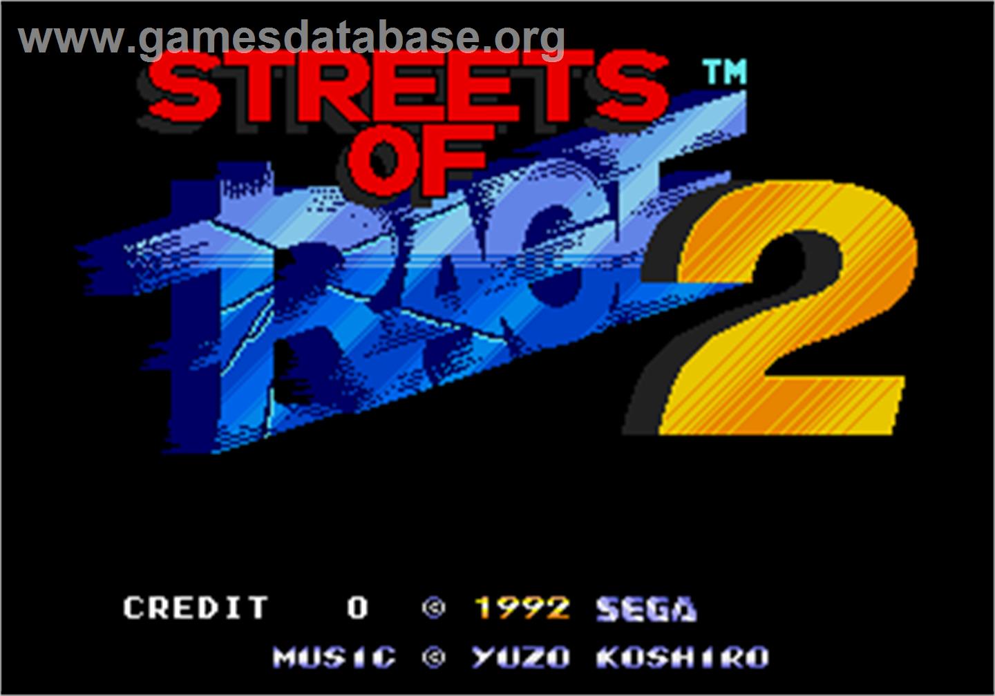 Streets of Rage II - Arcade - Artwork - Title Screen