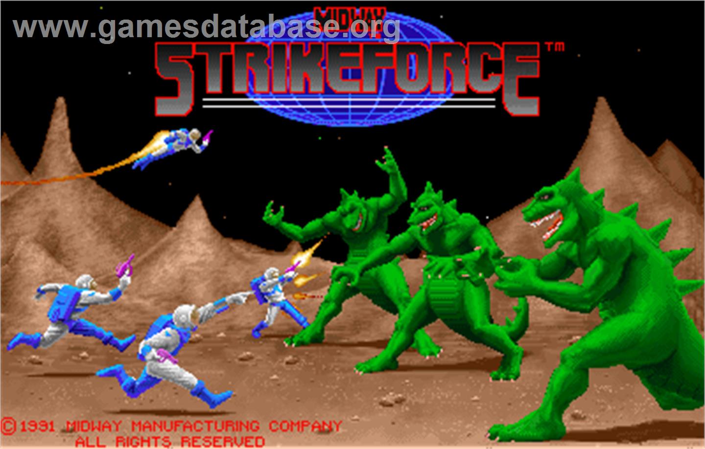 Strike Force - Arcade - Artwork - Title Screen