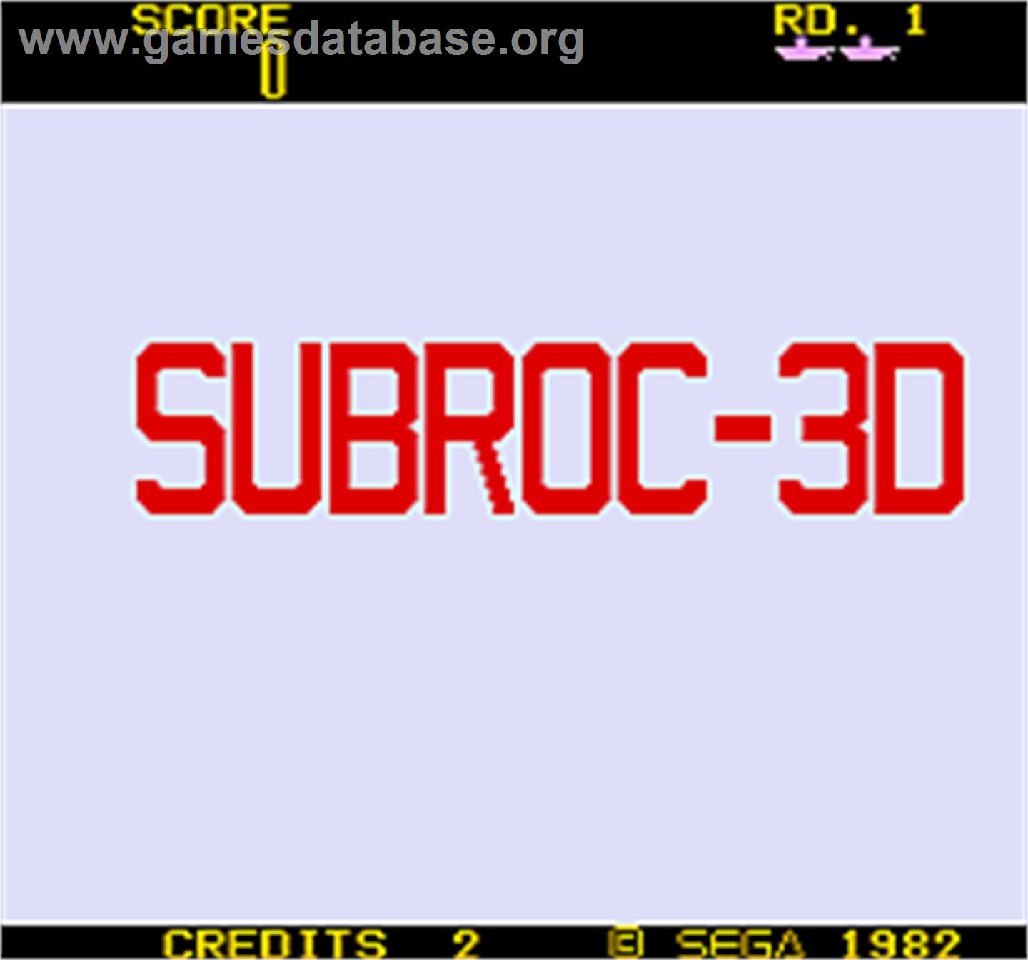 Subroc-3D - Arcade - Artwork - Title Screen