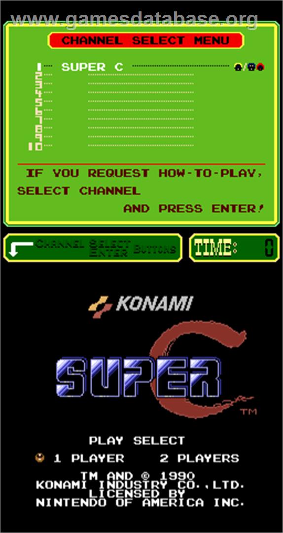 Super C - Arcade - Artwork - Title Screen