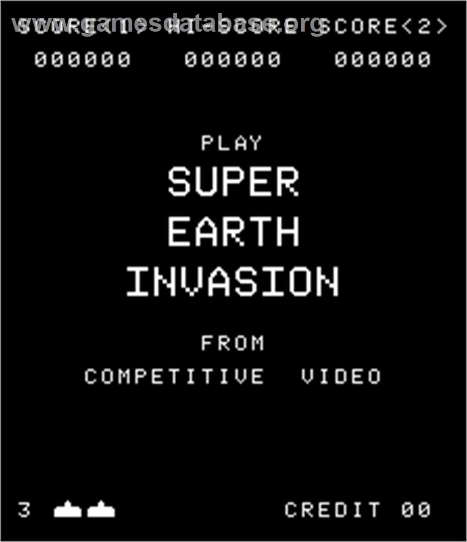 Super Earth Invasion - Arcade - Artwork - Title Screen