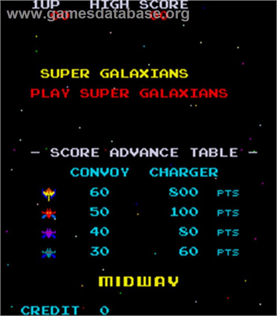 Super Galaxians - Arcade - Artwork - Title Screen