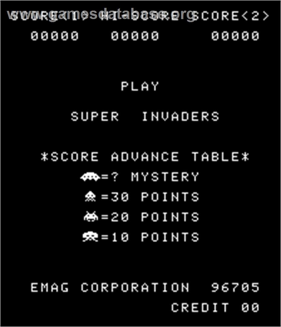 Super Invaders - Arcade - Artwork - Title Screen