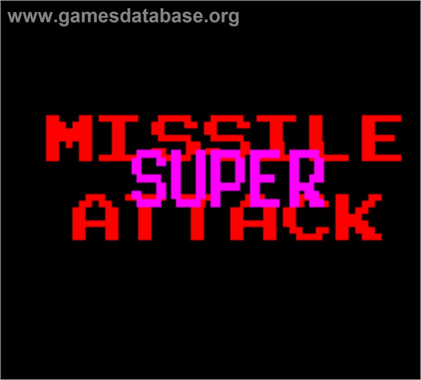 Super Missile Attack - Arcade - Artwork - Title Screen