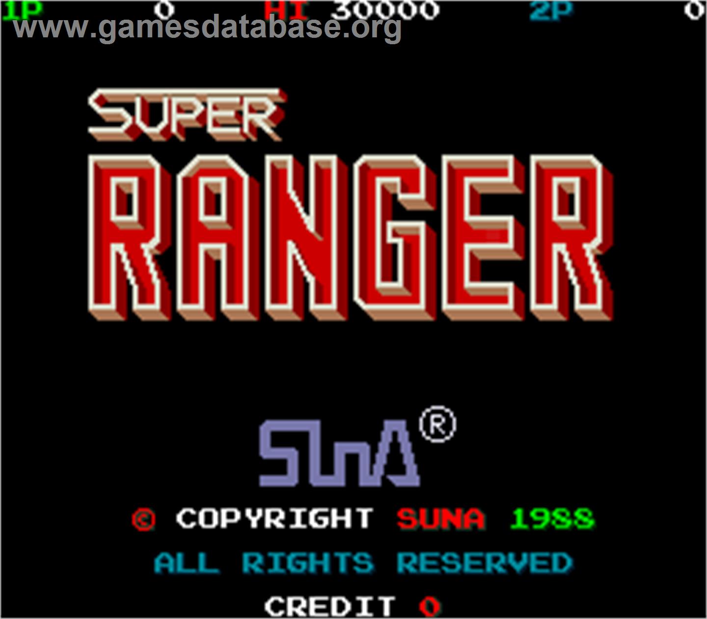 Super Ranger - Arcade - Artwork - Title Screen