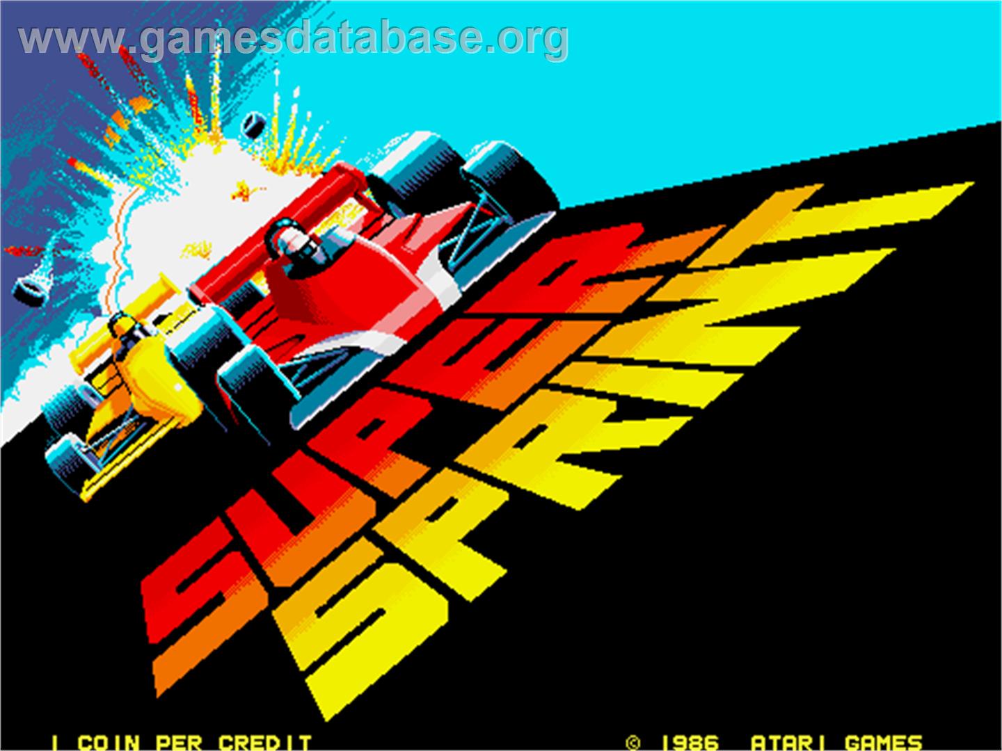 Super Sprint - Arcade - Artwork - Title Screen