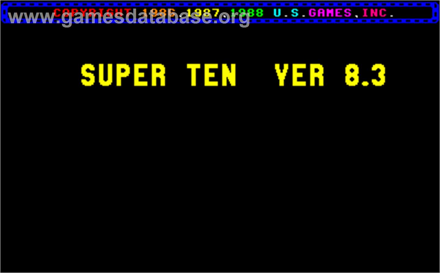 Super Ten V8.3X - Arcade - Artwork - Title Screen